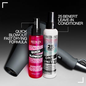 Redken Quick Blowout Spray packaging details