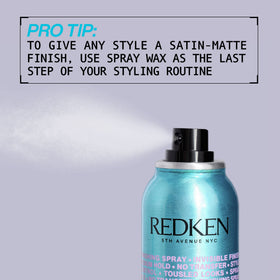 Redken Spray Wax Invisible Texture Mist 5.5 Oz close-up of ingredients