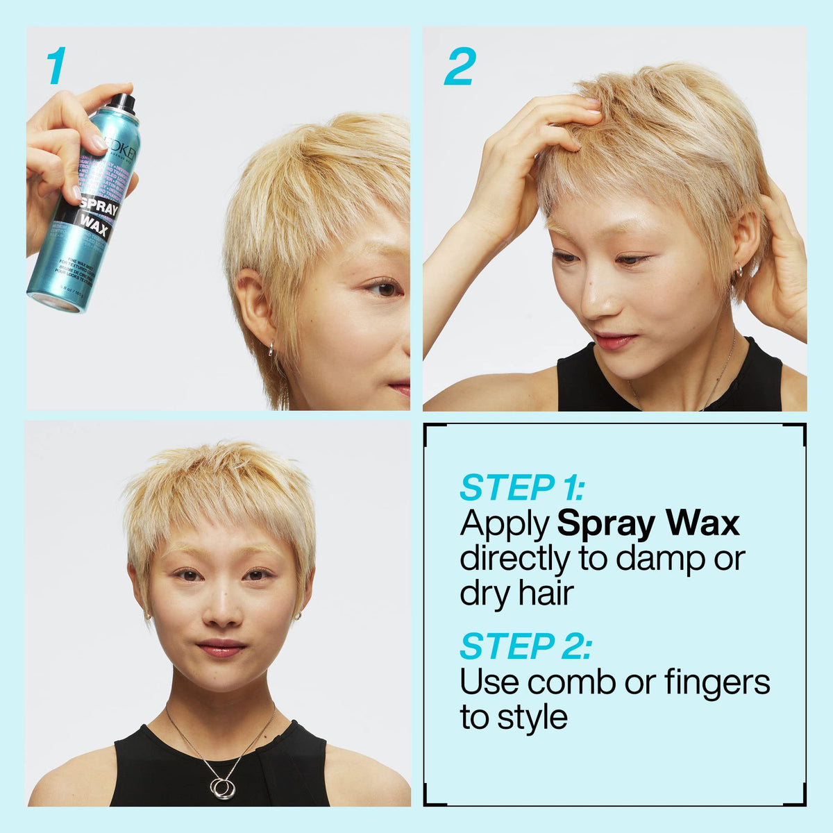 Redken Spray Wax Invisible Texture Mist 5.5 Oz packaging details