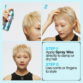 Redken Spray Wax Invisible Texture Mist 5.5 Oz packaging details