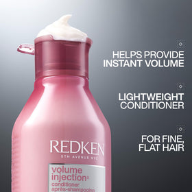 Redken Volume Injection Conditioner back view with ingredients