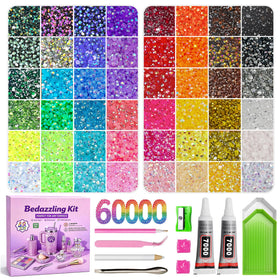 Redtwo Rhinestones Bedazzling Kit with 60,000 pieces in assorted colours