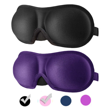 REEBENT 3D Eye Mask front view in black and purple