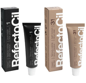 RefectoCil Cream Hair Dye 2-Pack Black and Light Brown front view