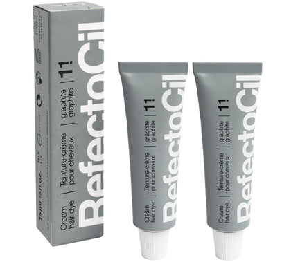 RefectoCil Cream Hair Dye 2-Pack in Graphite front view with packaging
