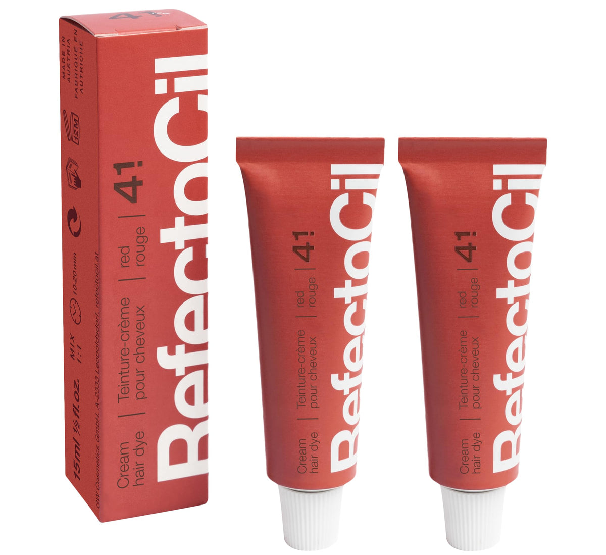 RefectoCil Cream Hair Dye Red #4.1 50g front view