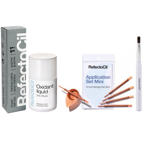 RefectoCil Hair Tinting Kit Graphite #1.1 cream dye and developer front view