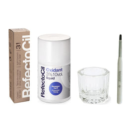 RefectoCil Hair Tinting Kit Light Brown Cream Dye and Developer front view