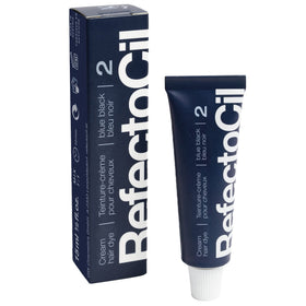RefectoCil Hair Tinting Kit packaging with Blue Black cream dye details