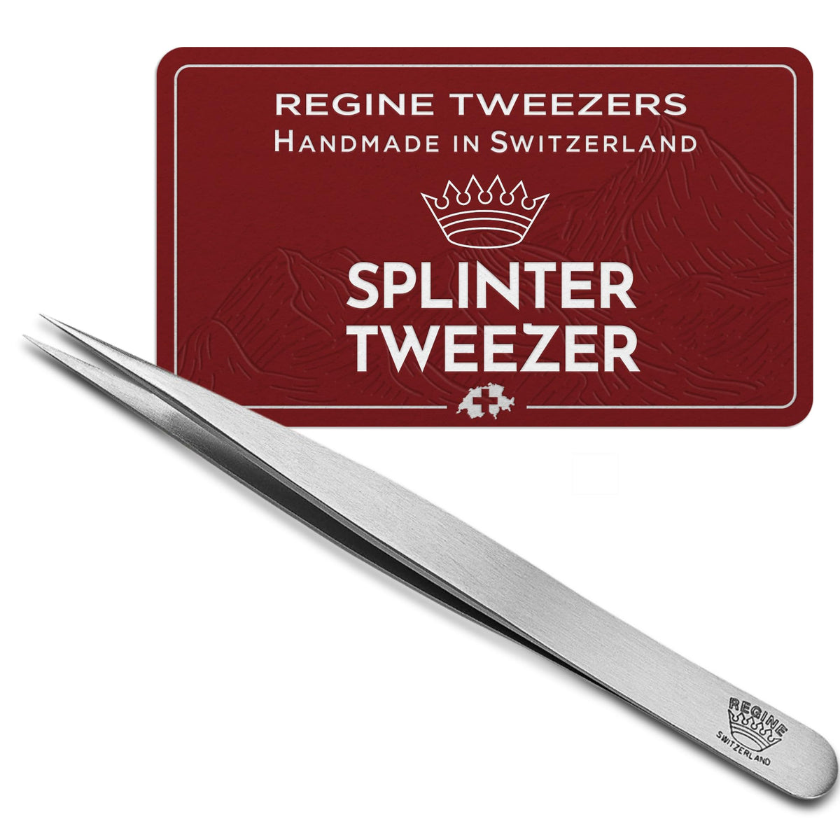 Regine Switzerland Precision Splinter Tweezers front view