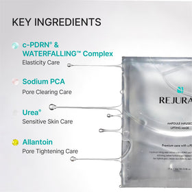 REJURAN Ampoule Infused Lifting Mask texture demonstration