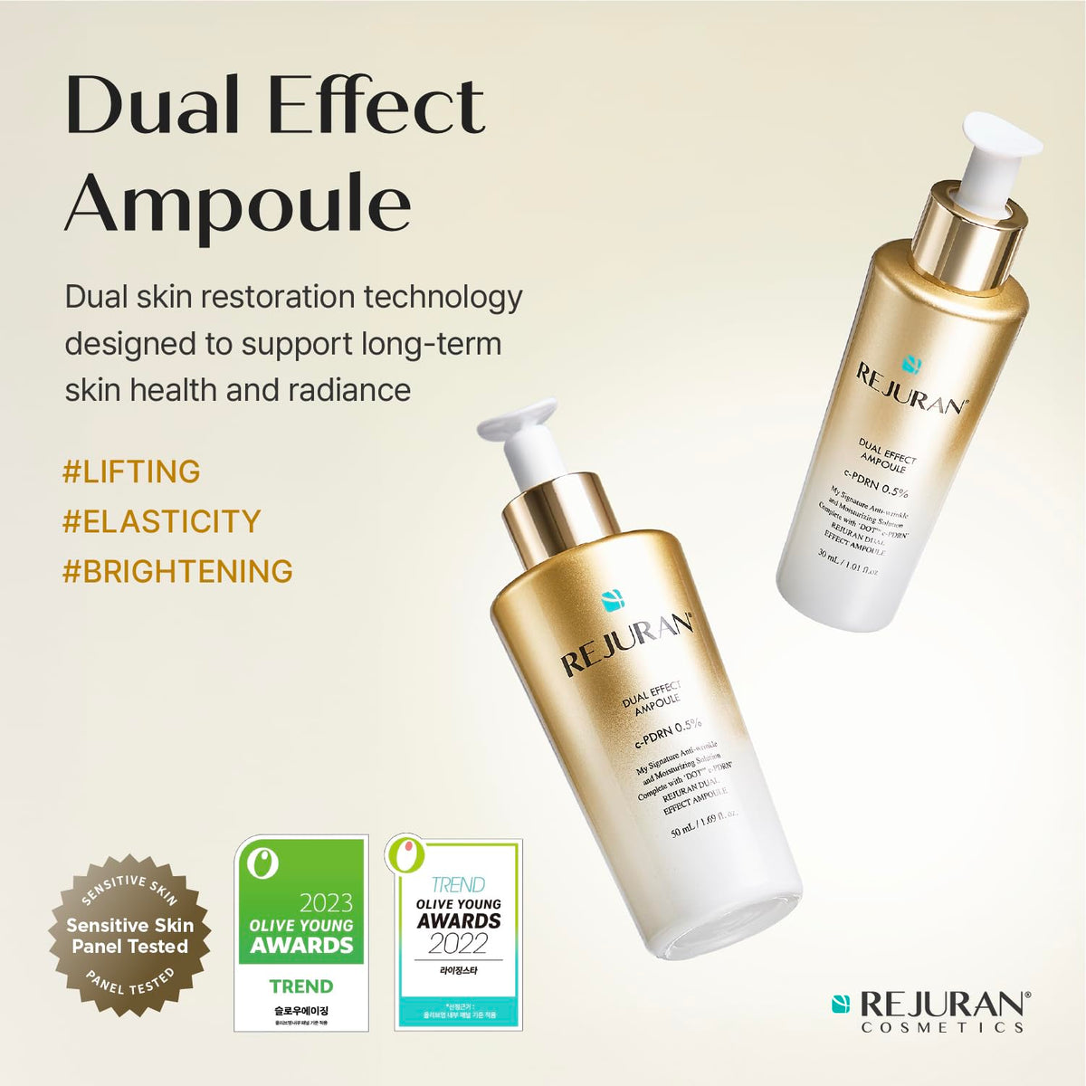 REJURAN Dual Effect Ampoule bottle side view
