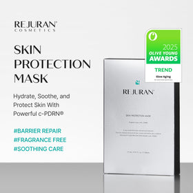 REJURAN Skin Protection Mask on a model's face