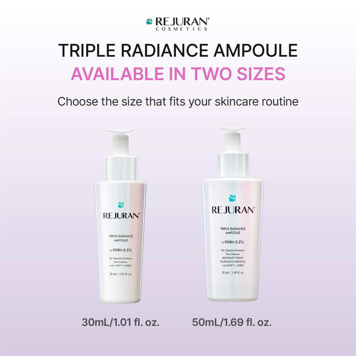 REJURAN Triple Radiance Ampoule 30ml on a vanity