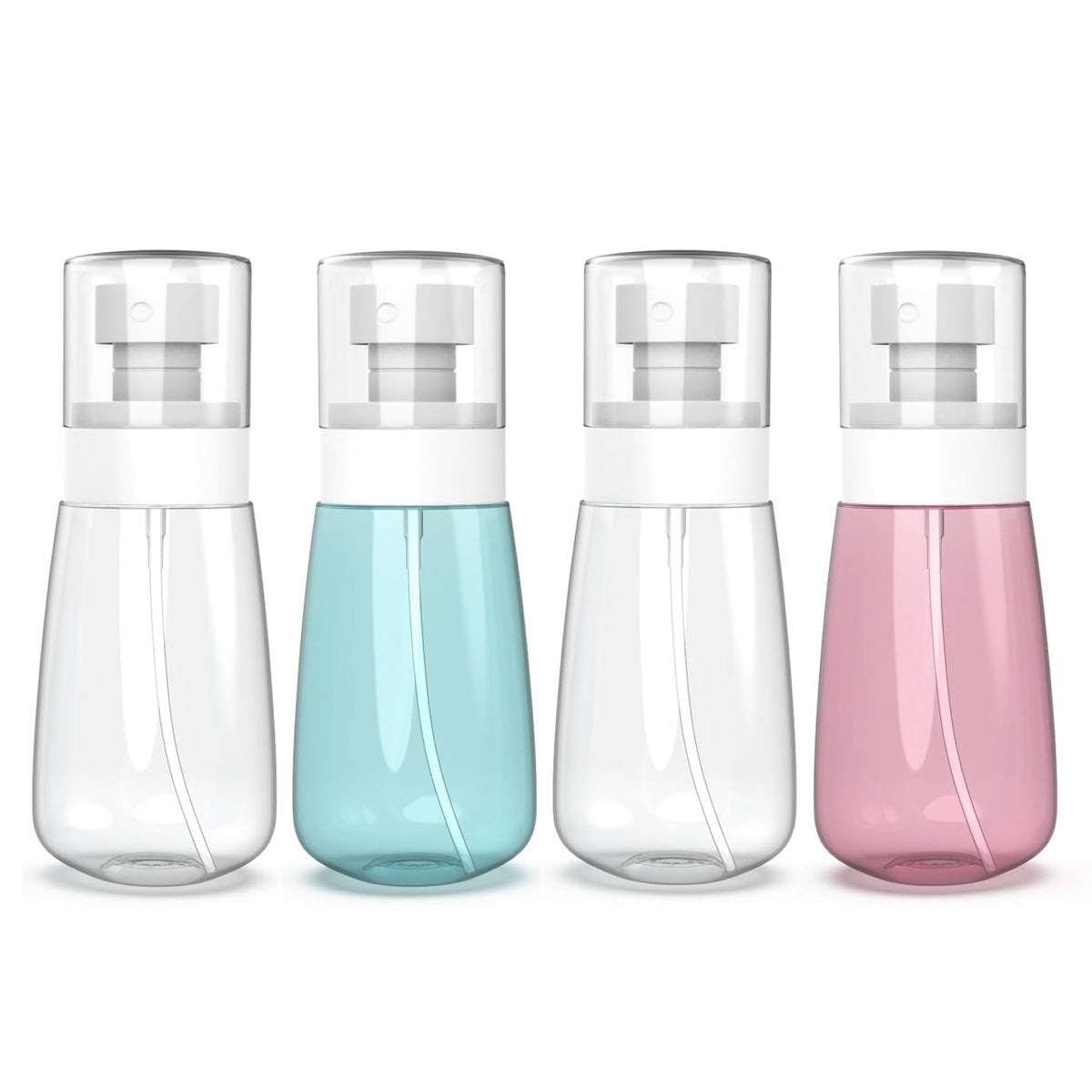 RELANOR travel size spray bottles pack of 4 with clear caps
