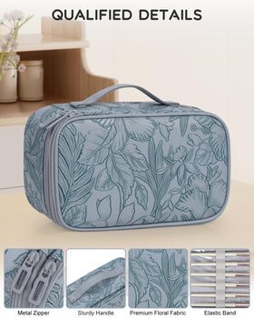 Relavel Cute Makeup Bag bottom layer with skincare products