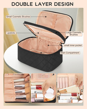 Relavel Large Travel Makeup Bag in a lifestyle setting