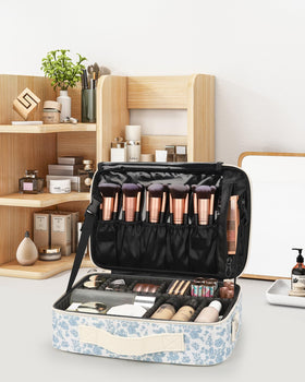 Relavel Makeup Bag lifestyle scene with cosmetics