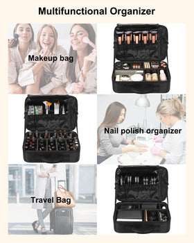 Relavel Makeup Bag on a travel suitcase