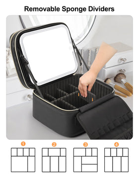 Relavel Makeup Bag side view with durable handle