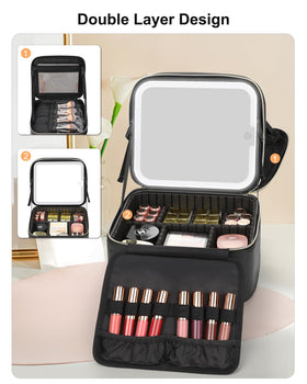Relavel Makeup Bag with lighting modes shown