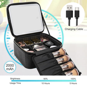 Relavel Makeup Train Case with detachable partitions