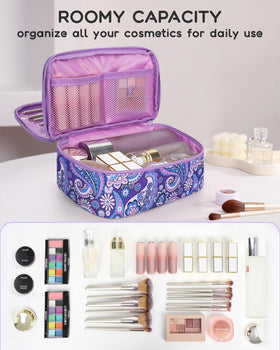 Relavel Small Floral Cosmetic Bag in a travel setting