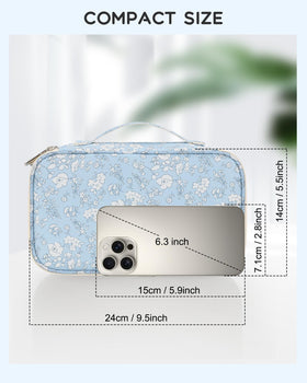 Relavel Small Makeup Bag mesh pockets and storage