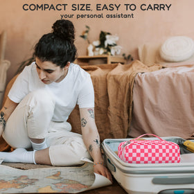 Relavel Small Makeup Bag open showing storage space