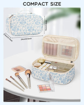 Relavel Travel Makeup Bag compact size held in hand