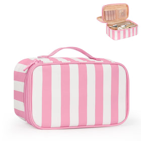 Relavel Travel Makeup Bag front view with compartments
