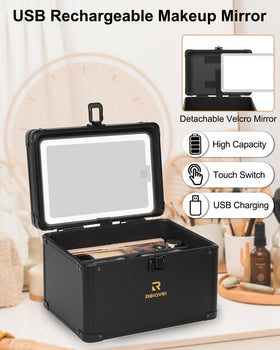 Relavel Travel Makeup Bag lightweight design on a travel suitcase