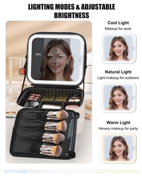 Relavel Travel Makeup Bag side view highlighting its compact design