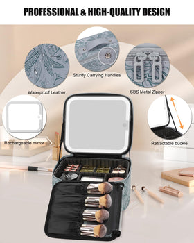 Relavel Travel Makeup Bag with detachable partitions