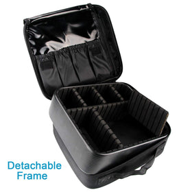 Relavel Travel Makeup Train Case lifestyle scene on a vanity