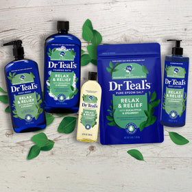 Relaxing bath scene with Dr Teal's Epsom Salt