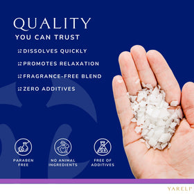 Relaxing bath scene with YARELI Magnesium Flakes