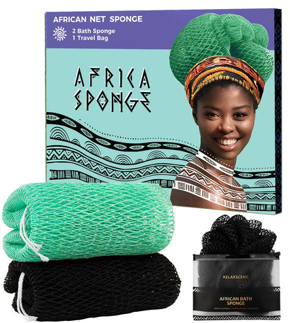 RelaxScene African Exfoliating Net Sponge front view