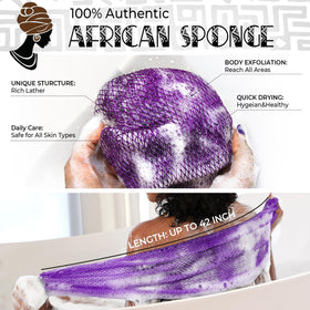 RelaxScene African Net Sponge back view showing texture