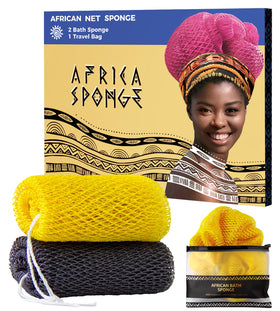 RelaxScene African Net Sponge exfoliating bath scrubber front view