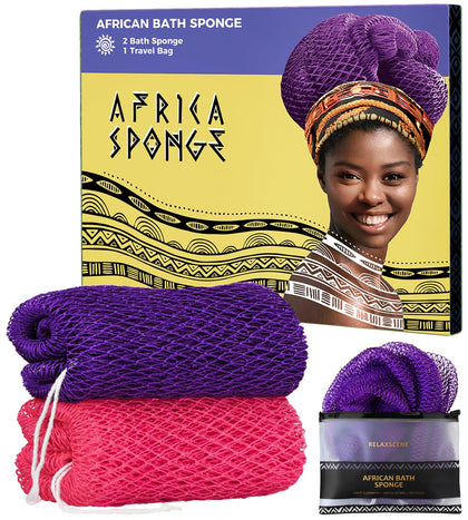 RelaxScene African Net Sponge front view in vibrant colour