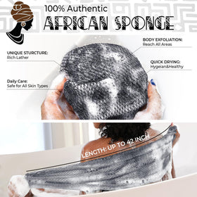 RelaxScene African Net Sponge showing fine knit texture