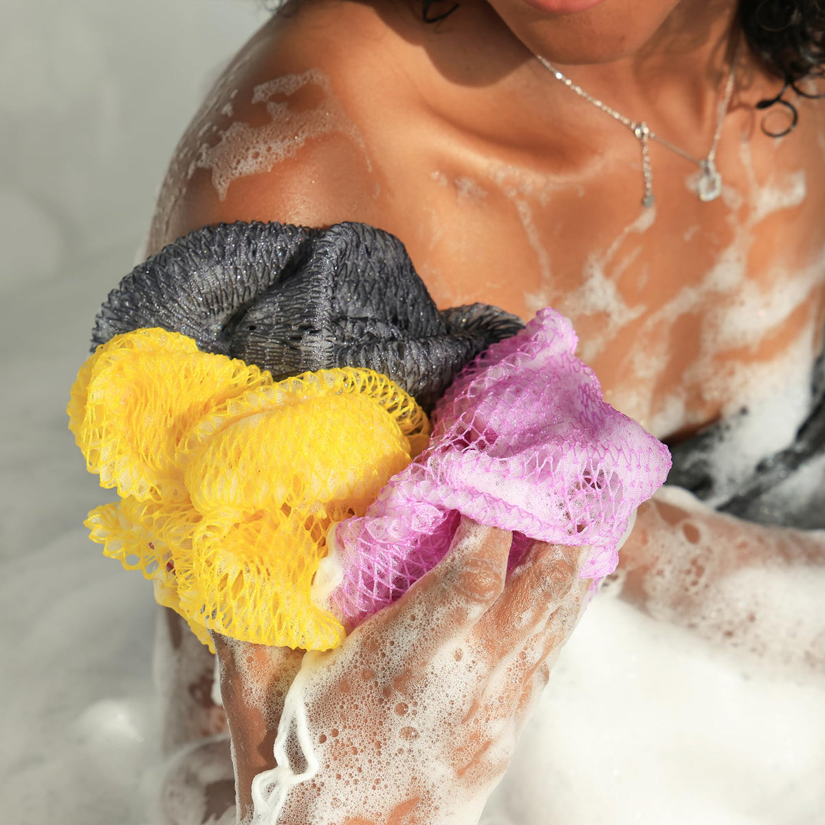 RelaxScene African Net Sponge with ropes for easy holding
