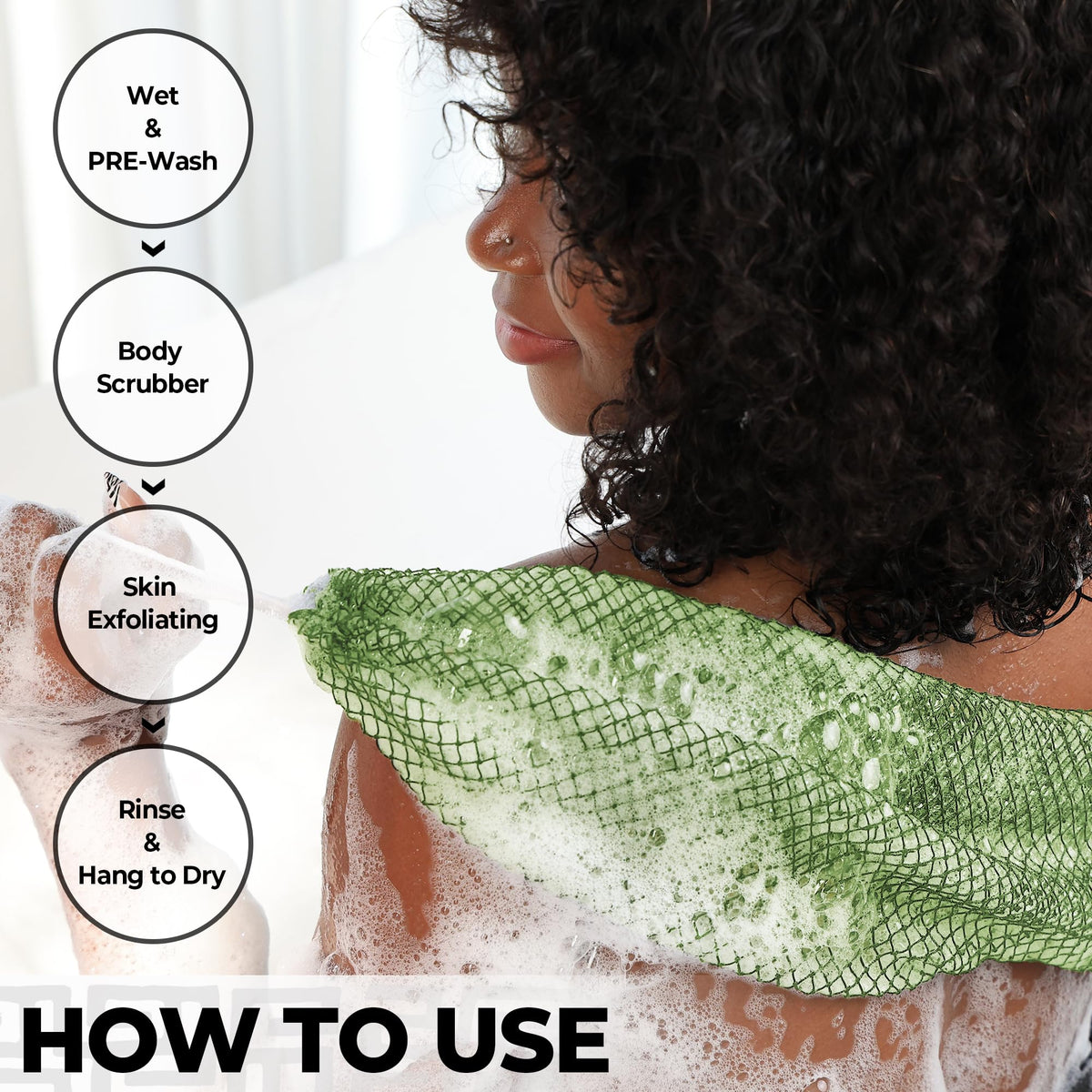 RelaxScene African Net Sponge with storage bag