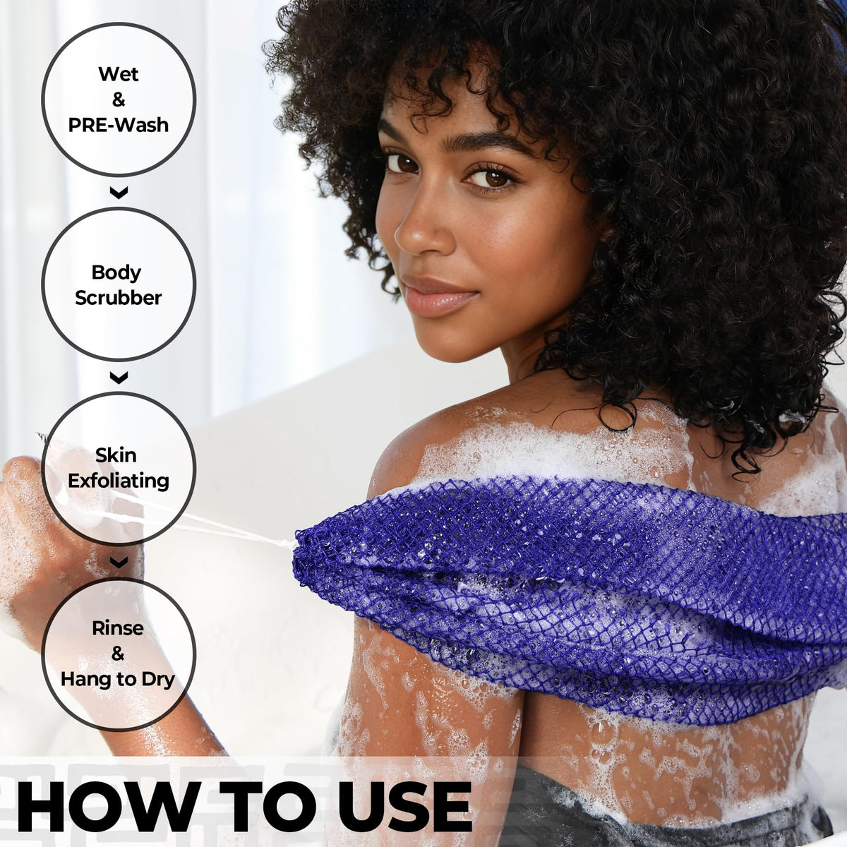 RelaxScene African Net Sponge with storage bag