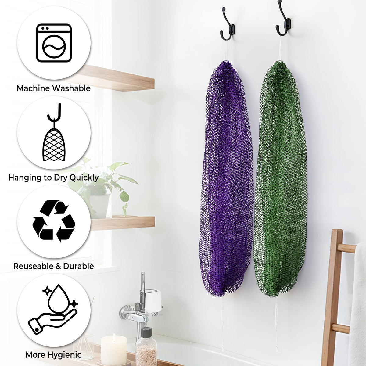 RelaxScene Authentic African Net Sponge hanging to dry