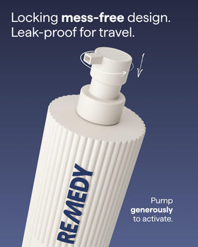 Remedy Science Cream-to-Foam Cleanser close-up of the pump