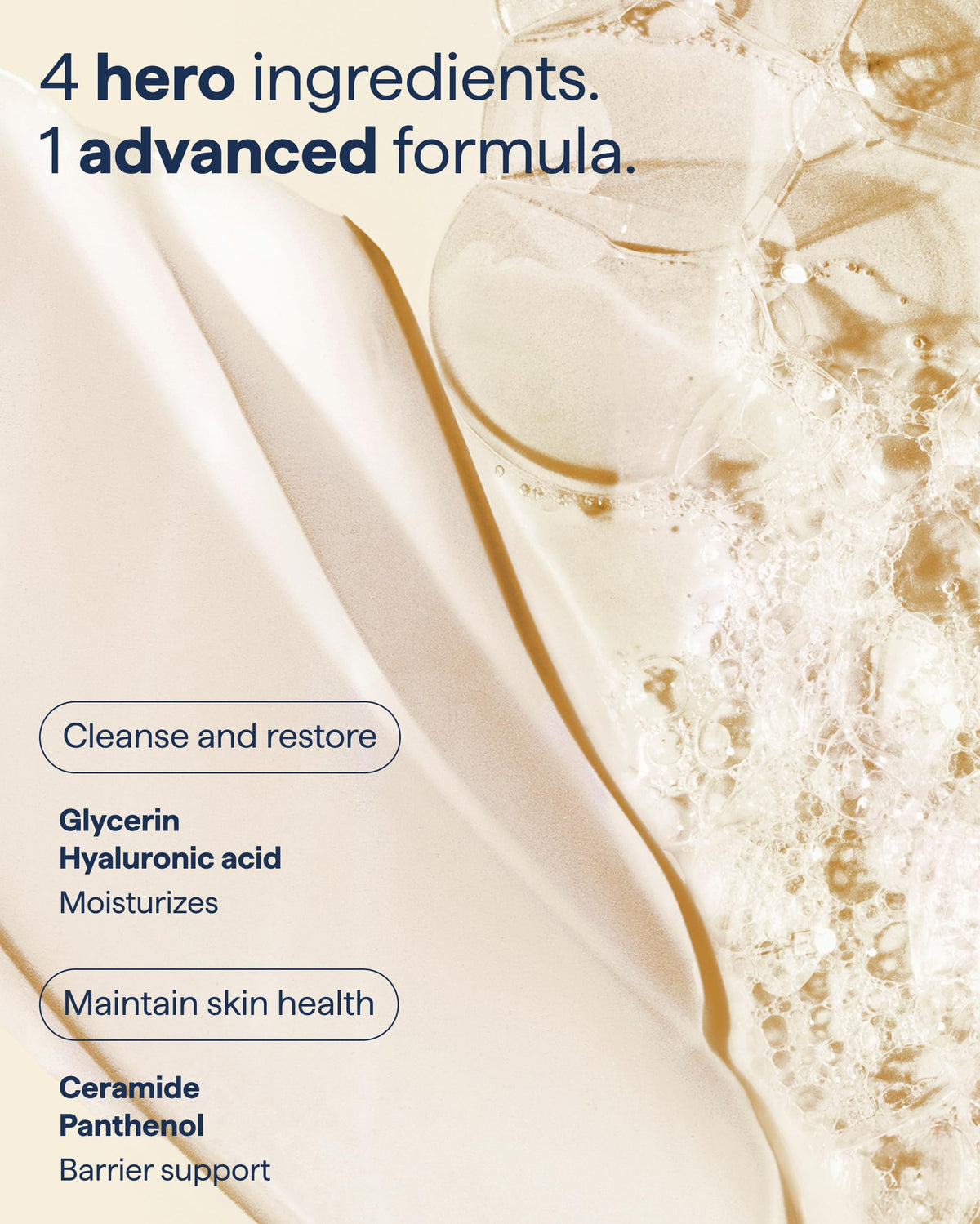 Remedy Science Cream-to-Foam Cleanser in use on a model's face