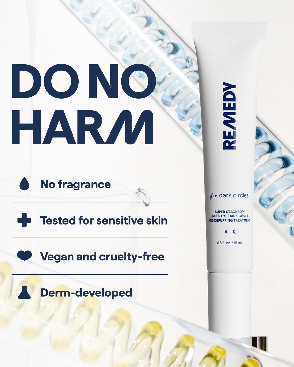 Remedy Science Dark Circles Eye Cream on a vanity