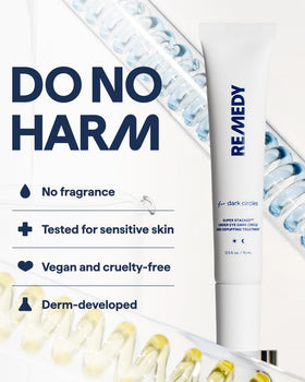 Remedy Science Dark Circles Eye Cream on a vanity